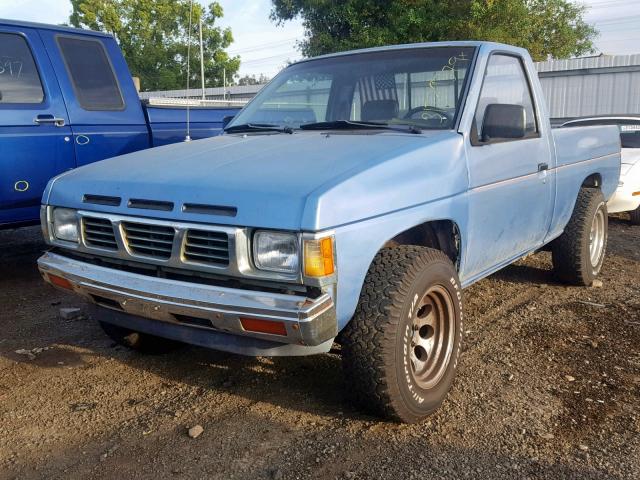 1N6ND11S7JC303953 - 1988 NISSAN D21 SHORT BLUE photo 2