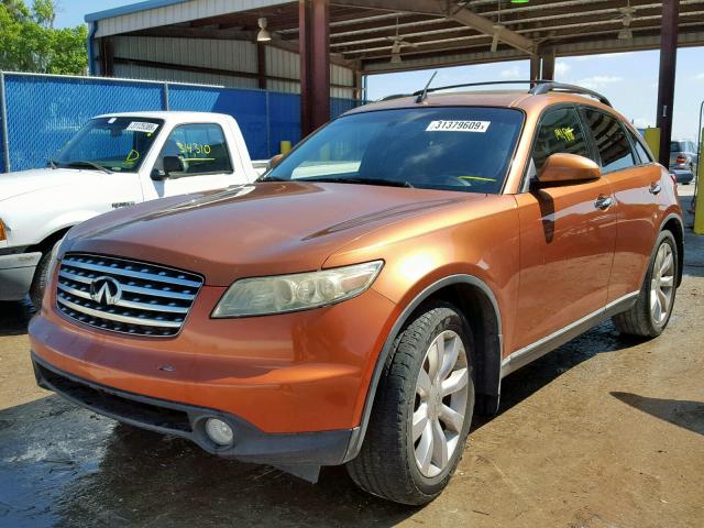 JNRAS08W53X204392 - 2003 INFINITI FX35 ORANGE photo 2