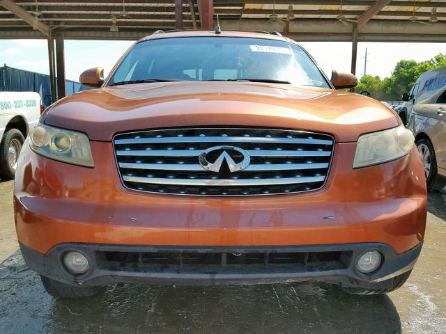 JNRAS08W53X204392 - 2003 INFINITI FX35 ORANGE photo 9