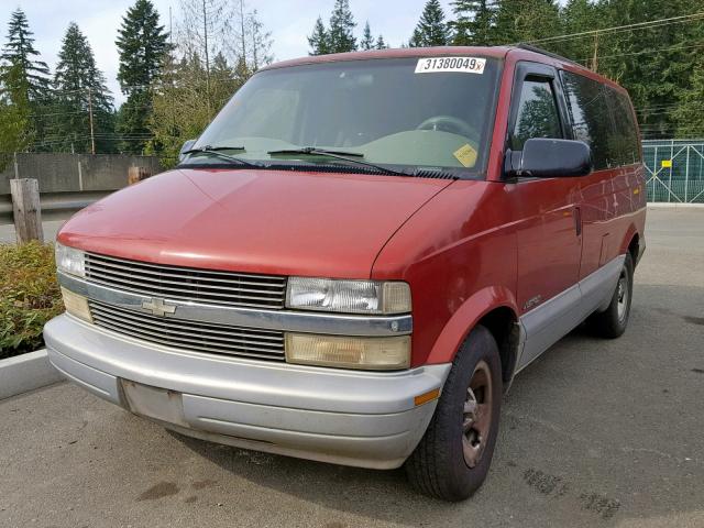 1GNDM19W2XB149518 - 1999 CHEVROLET ASTRO RED photo 2