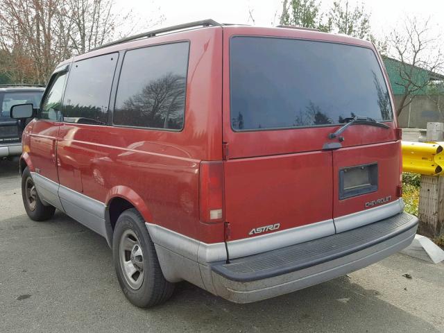 1GNDM19W2XB149518 - 1999 CHEVROLET ASTRO RED photo 3