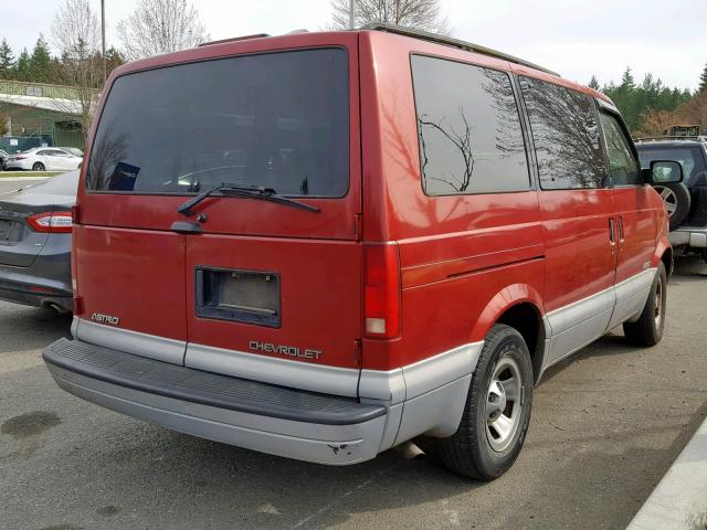 1GNDM19W2XB149518 - 1999 CHEVROLET ASTRO RED photo 4