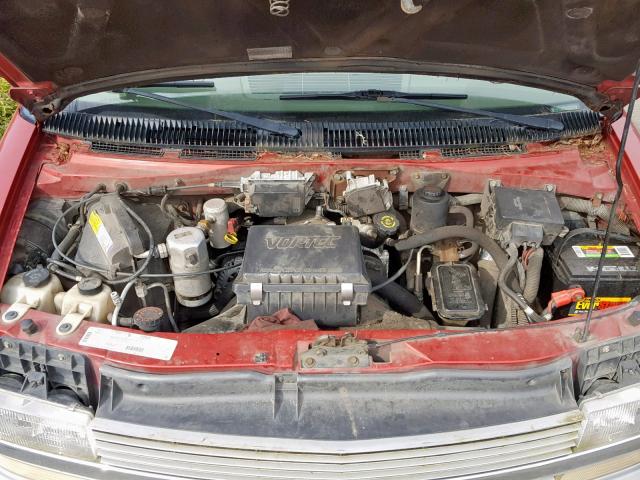 1GNDM19W2XB149518 - 1999 CHEVROLET ASTRO RED photo 7