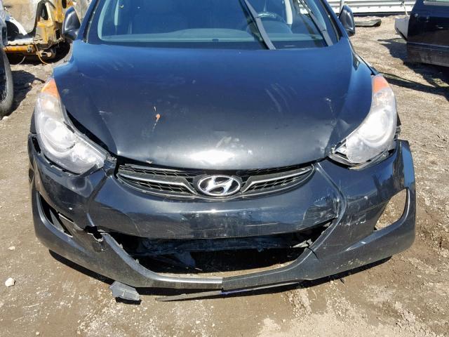 KMHDH4AE2CU423781 - 2012 HYUNDAI ELANTRA GL BLACK photo 9