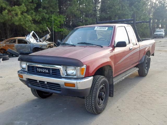 JT4RN13PXL6013413 - 1990 TOYOTA PICKUP 1/2 BURGUNDY photo 2