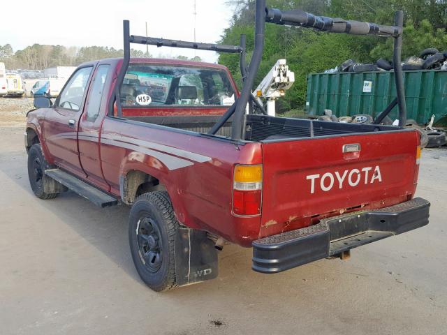 JT4RN13PXL6013413 - 1990 TOYOTA PICKUP 1/2 BURGUNDY photo 3