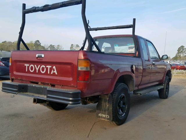 JT4RN13PXL6013413 - 1990 TOYOTA PICKUP 1/2 BURGUNDY photo 4