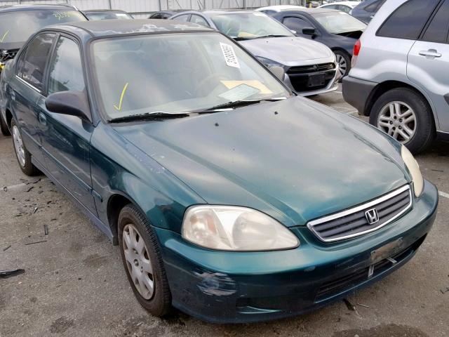 2HGEJ6615YH578416 - 2000 HONDA CIVIC BASE GREEN photo 1