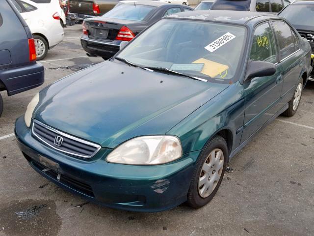 2HGEJ6615YH578416 - 2000 HONDA CIVIC BASE GREEN photo 2