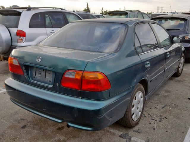 2HGEJ6615YH578416 - 2000 HONDA CIVIC BASE GREEN photo 4