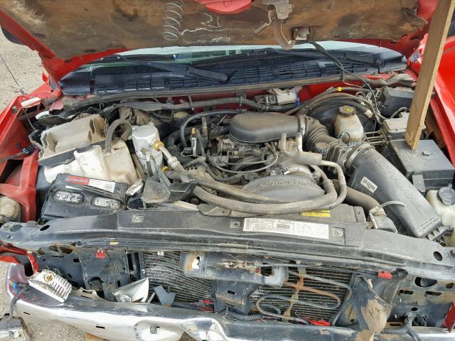 1GNDT13W612161495 - 2001 CHEVROLET BLAZER RED photo 7