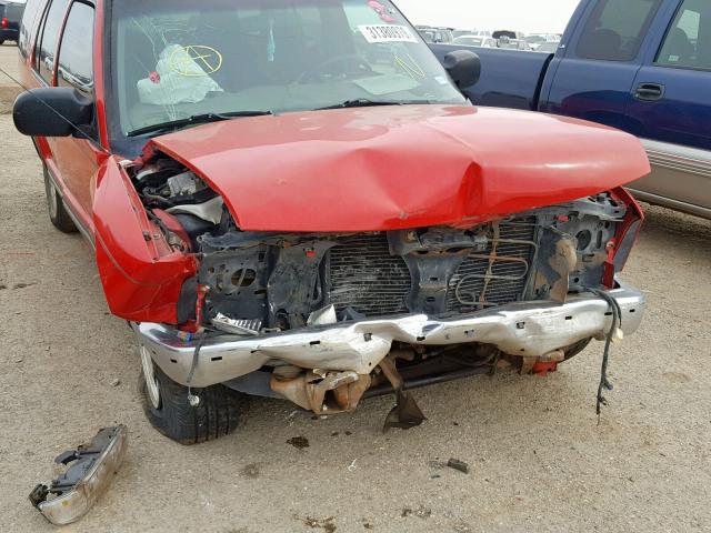 1GNDT13W612161495 - 2001 CHEVROLET BLAZER RED photo 9