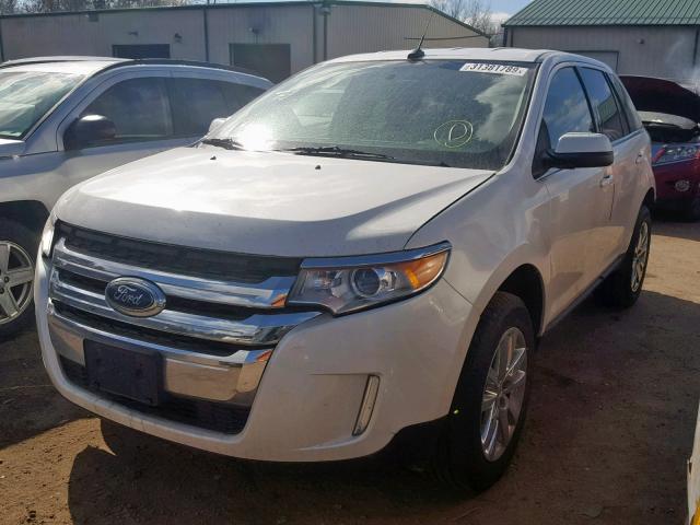 2FMDK4KC1CBA05913 - 2012 FORD EDGE LIMIT WHITE photo 2