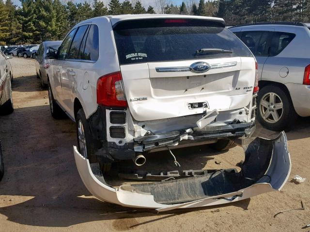 2FMDK4KC1CBA05913 - 2012 FORD EDGE LIMIT WHITE photo 3