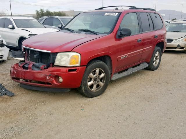 1GKDT13S722128548 - 2002 GMC ENVOY RED photo 2