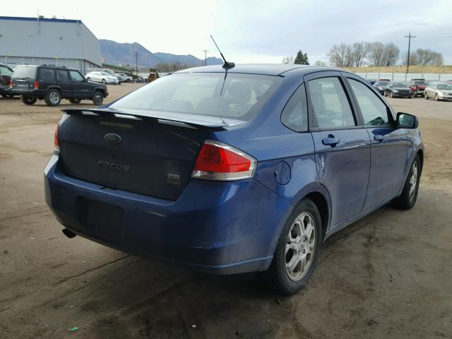 1FAHP36N99W255510 - 2009 FORD FOCUS SES BLUE photo 4