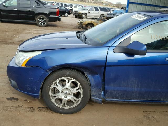 1FAHP36N99W255510 - 2009 FORD FOCUS SES BLUE photo 9