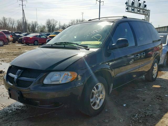 1D4GP45R24B565873 - 2004 DODGE CARAVAN SX BLACK photo 2