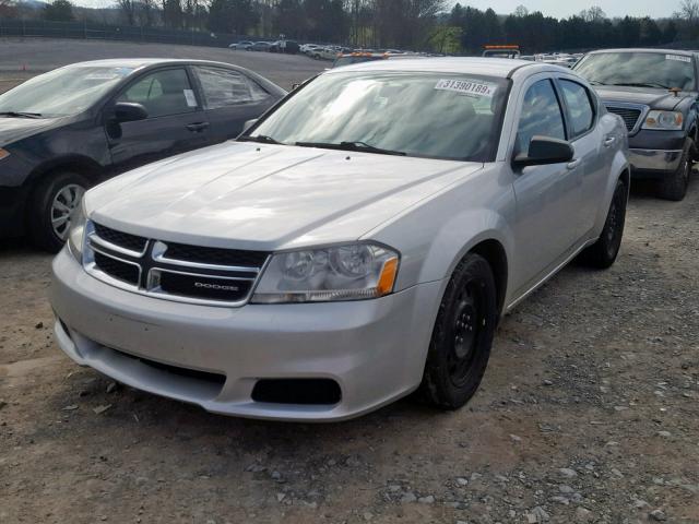 1B3BD4FG2BN587706 - 2011 DODGE AVENGER EX SILVER photo 2