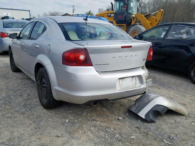 1B3BD4FG2BN587706 - 2011 DODGE AVENGER EX SILVER photo 3