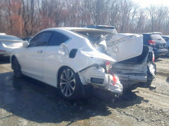 1HGCT2B85DA004226 - 2013 HONDA ACCORD EXL WHITE photo 3