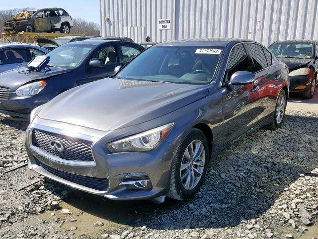 JN1BV7ARXEM682114 - 2014 INFINITI Q50 BASE GRAY photo 2