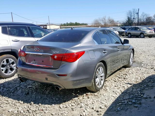 JN1BV7ARXEM682114 - 2014 INFINITI Q50 BASE GRAY photo 4