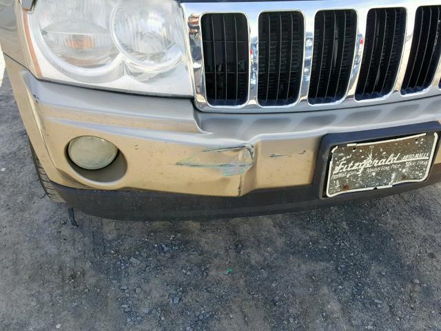 1J8HR58205C591795 - 2005 JEEP GRAND CHER GOLD photo 9