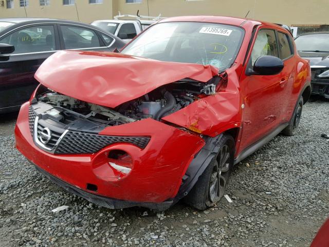 JN8AF5MR5ET353224 - 2014 NISSAN JUKE S RED photo 2