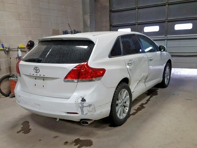 4T3ZA3BBXAU021178 - 2010 TOYOTA VENZA WHITE photo 4