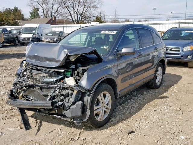 5J6RE4H70BL081482 - 2011 HONDA CR-V EXL GRAY photo 2