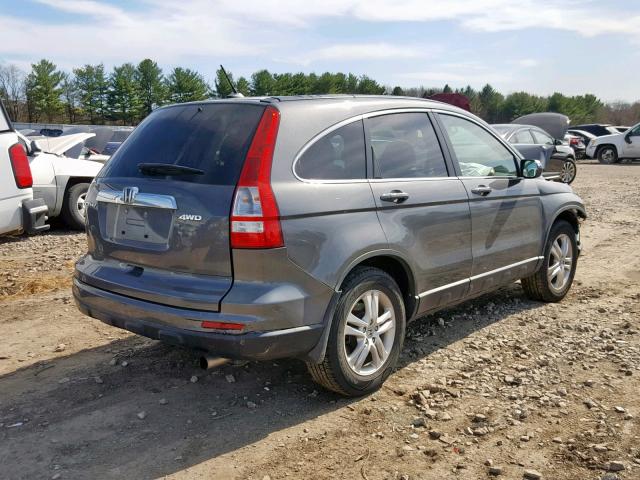 5J6RE4H70BL081482 - 2011 HONDA CR-V EXL GRAY photo 4