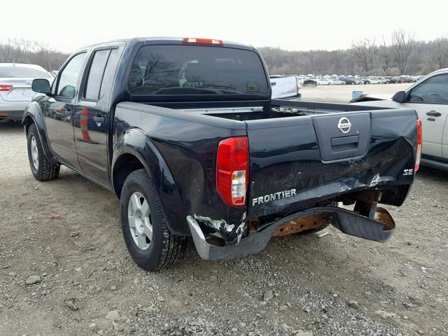 1N6AD07U56C403946 - 2006 NISSAN FRONTIER C BLACK photo 3