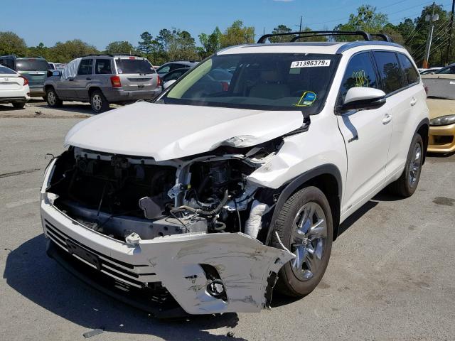 5TDDGRFH4HS022963 - 2017 TOYOTA HIGHLANDER WHITE photo 2