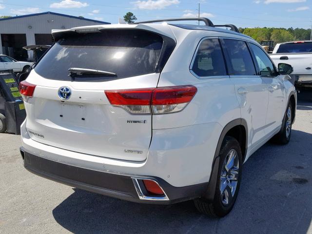 5TDDGRFH4HS022963 - 2017 TOYOTA HIGHLANDER WHITE photo 4