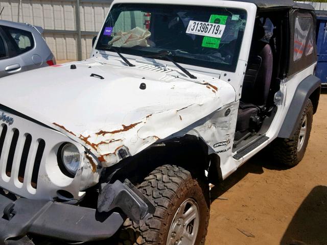 1C4AJWAG9EL131501 - 2014 JEEP WRANGLER S WHITE photo 9