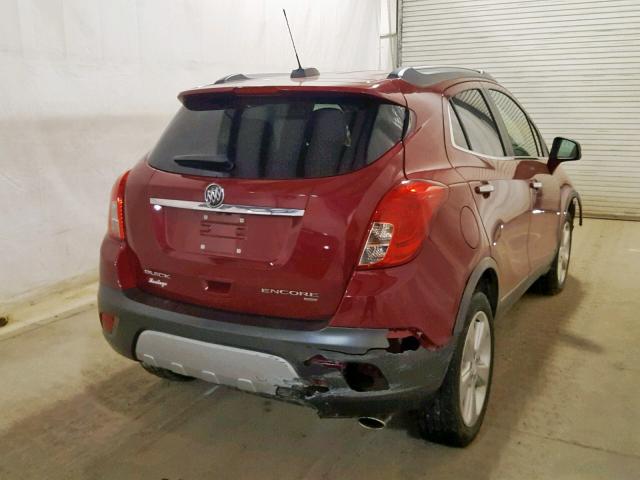 KL4CJESB8FB269277 - 2015 BUICK ENCORE MAROON photo 4