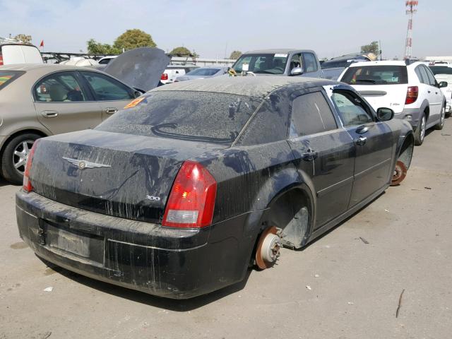 2C3KA43R46H501439 - 2006 CHRYSLER 300 BLACK photo 4