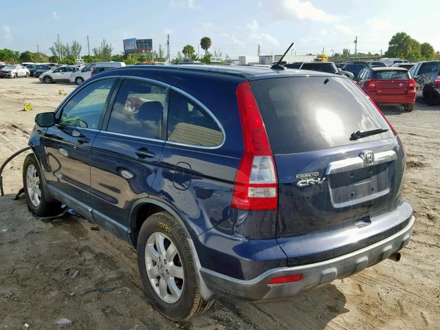 JHLRE387X7C000532 - 2007 HONDA CR-V EXL BLUE photo 3