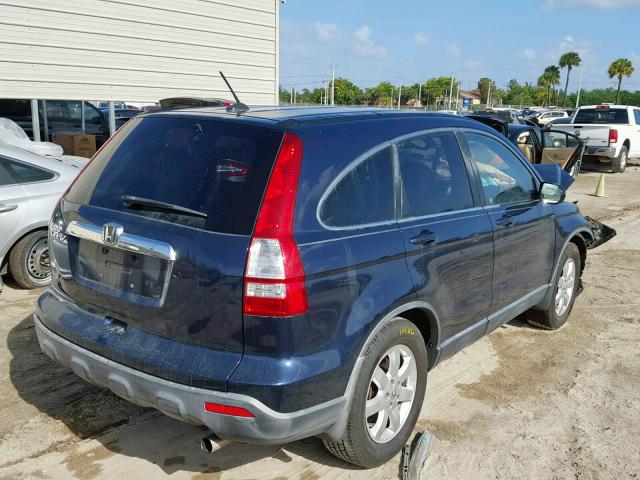 JHLRE387X7C000532 - 2007 HONDA CR-V EXL BLUE photo 4