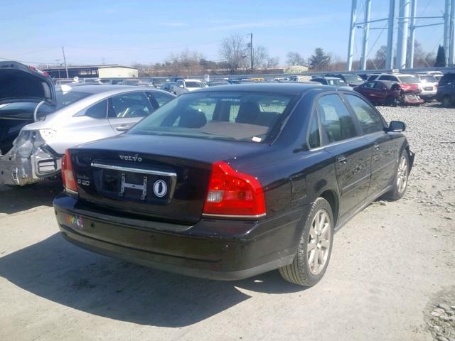 YV1TS59H641368111 - 2004 VOLVO S80 2.5T BLACK photo 4