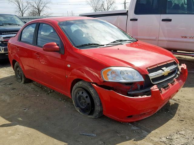 KL1TD56618B099946 - 2008 CHEVROLET AVEO BASE Қызыл фото 1