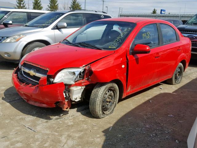 KL1TD56618B099946 - 2008 CHEVROLET AVEO BASE Қызыл фото 2