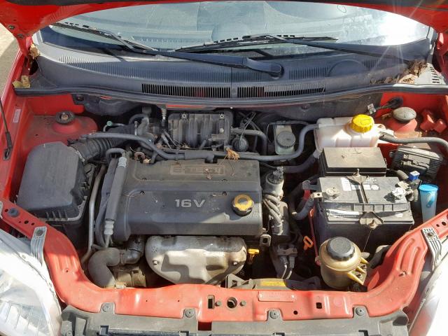 KL1TD56618B099946 - 2008 CHEVROLET AVEO BASE Қызыл фото 7