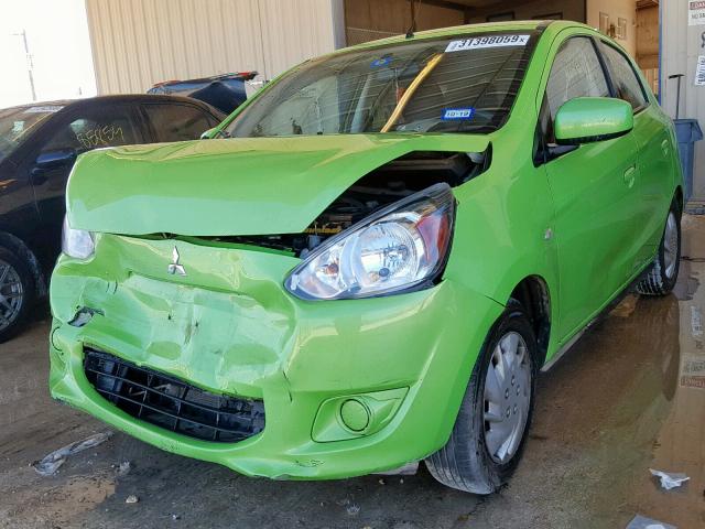 ML32A3HJ8EH018472 - 2014 MITSUBISHI MIRAGE DE GREEN photo 2