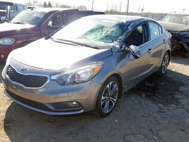 KNAFZ4A82G5551973 - 2016 KIA FORTE EX GRAY photo 2