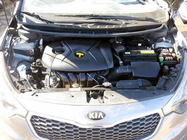 KNAFZ4A82G5551973 - 2016 KIA FORTE EX GRAY photo 7