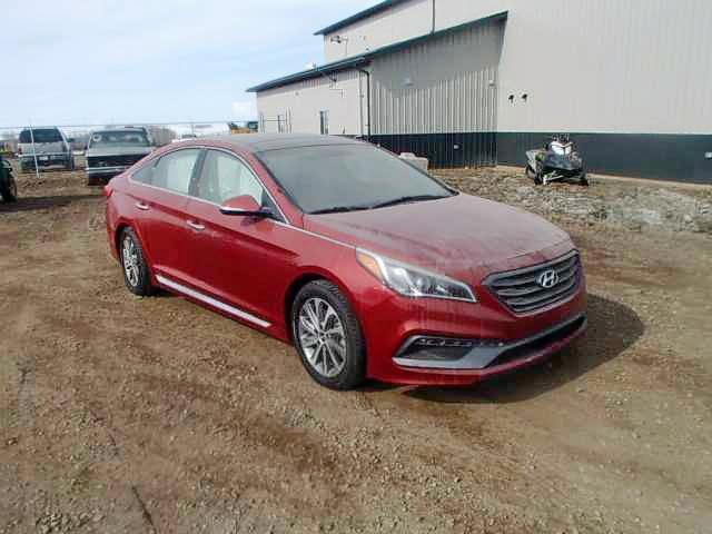 5NPE34AFXFH173401 - 2015 HYUNDAI SONATA SPO RED photo 1