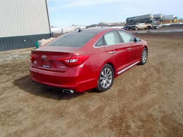 5NPE34AFXFH173401 - 2015 HYUNDAI SONATA SPO RED photo 4