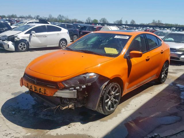 1C3CDFBB9ED868103 - 2014 DODGE DART SXT ORANGE photo 2